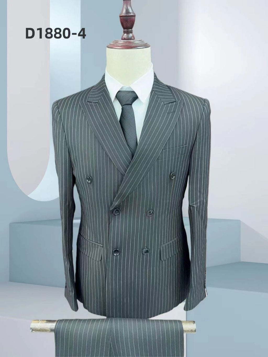 Pin-striped Double-Breasted Suit