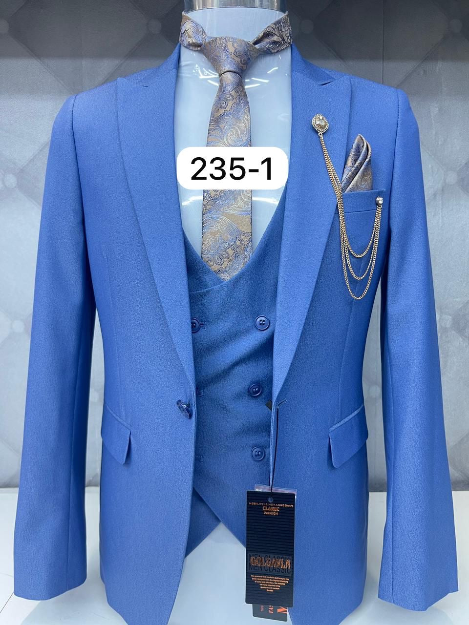 Plain 3-Piece Man Suits